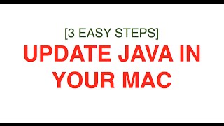 How to update Java in Mac