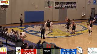 Jackson Christian vs Fayette Academy Girls & Boys Basketball Games 29JAN2021.
