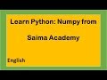 Python: Numpy, ndarray Datatypes English