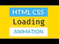 Pure CSS Page Loading Animation Effects | HTML CSS Animation | Web Design Tutorial