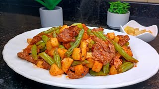 🥙CARNÉ CON HABICHUELAS/ COMO PREPARAR CARNE CON HABICHUELAS/LEGUMBRES CON CARNÉ RECETA FÁCIL