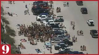 Teens Take Over Florida Beach, Chaos as They Hang from Ceilings!