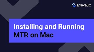 Installing \u0026 Running MTR in Mac OS