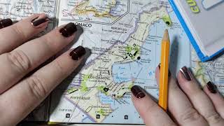 ASMR ~ Monaco History & Geography ~ Soft Spoken Map Tracing Page Turning