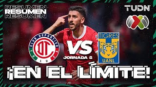 Resumen y gol | Toluca vs Tigres | Liga Mx - CL2025 J5 | TUDN