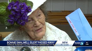 Famous Iowa husband-calling contest winner Bonnie Swalwell Eilert dies at 96