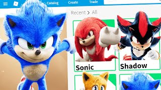 MAKING SONIC THE HEDGEHOG 3 ALL CHARACTERS a ROBLOX ACCOUNT