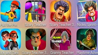 Scary Teacher 3D Stone Age,Evil Horror Teacher,Nick's Sprint,Granny Teacher, Nick & Tani Funny Story