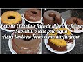 Bolo de Chocolate/Uma Massa Simples Porém feito diferentes formas/Também substitui o leite pelo água