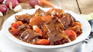 Beef and Bourbon Stew (Slow Cooker) | One Pot Chef