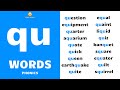 English Phonics - 'qu' Words With Example Sentences