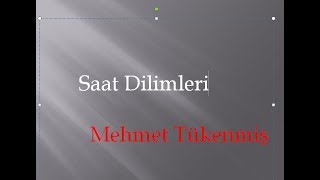 Uluslararası Saat Dilimleri