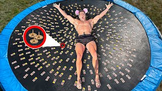 Jumping on a Deadly THUMBTACK & MOUSETRAP Trampoline so nobody else has to | Bodybuilder VS