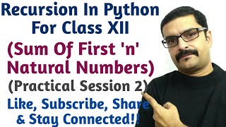 sum of natural numbers | sum of first 'n' natural numbers | sum of natural numbers using recursion
