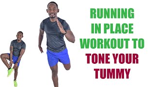 40 Minute Running In Place Workout to TONE YOUR TUMMY🔥450 Calories🔥