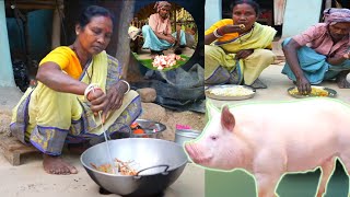 pig recipe !! tribal style delicious pork recipe ! tribal food#porkreceipe#pigrecipe