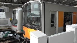 【列車発着・通過シーン  東急編65】東急5000系5105編成 各停中央林間行\u0026東武50050系51057編成 各停南栗橋行  宮前平駅到着～発車