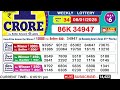 sikkim state blitzen monday 6pm day lottery live result date on 06.01.2025