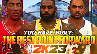THE BEST POINT FORWARD BUILD IN NBA 2K23 | DOMINANT 2-WAY PLAYMAKING SF BUILD W/ OP SHOOTING & LAYS