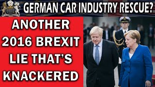 That Brexit Rescue from the German Car Producers is Taking its Time