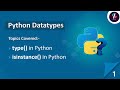 Python Tutorial for Beginners in Hindi | Datatypes in Python | type() in Python
