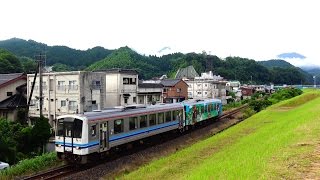 JR三江線 全線走行列車 (10-Jul-2016) JR-Sankō Line.