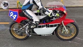 2-stroke classic racing paradise - sound and smoke of Yamaha TZ350