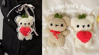 ✨Adorable Crochet Bear Keychains Tutorial✨ | Perfect Valentine's DIY Gift Idea | Beginner friendly