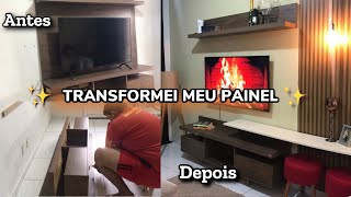 TRANSFORMANDO MEU PAINEL DE TV COM ITENS DA SHOPEE  #tranformação #paineldetv #comprinhasdashopee