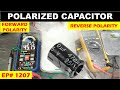 {1207} Reverse polarity & Overvoltage effect on Polarized capacitor