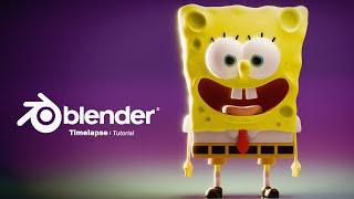 Creating SpongeBob SquarePants in Blender – 3D Modeling Timelapse!