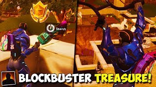new secret blockbuster challenge treasure found in fortnite week 1 blockbuster reward - fortnite week 1 blockbuster