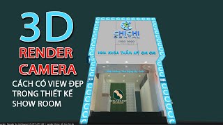 3D RENDER NGOẠI THẤT MẶT TIỀN CÓ ĐÈN LED, KẾT XUẤT HÌNH PNG, VIEW ĐẸP TỪ CAMERA 3DSMAX