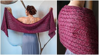 Signature Fingering Yarn Is Back! Knit the Breathtaking, Cabled Oscillation Shawl + Win 10 Skeins!