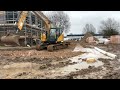 this is how the backhoe works to level new subfloor sany sy155u 🚧👷‍♂️👷👷‍♀️🪛⛏️🔨🪚