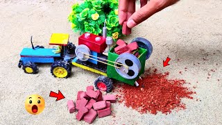 diy tractor making science project | brick breaking machine | cow | how to make slime @KeepVilla