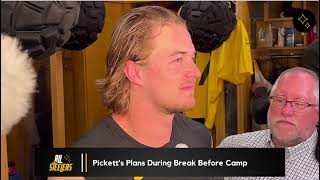 Steelers QB Kenny Pickett Still Working Despite Break