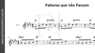 Palavras que não Passam ♪ Padre Zezinho | Partitura