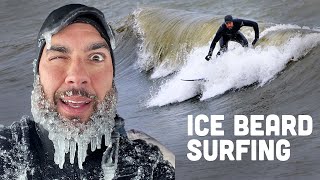 Ice Beard Surfing! ☃️ 🇨🇦 🌊