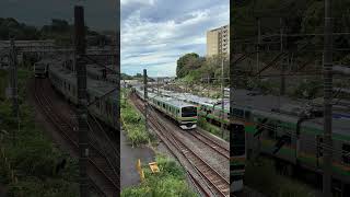 【４K映像】【すれ違い】【４連続】東海道線　下り電車　横須賀線　上り電車　湘南新宿ライン　下り電車　東海道線　上り電車