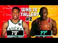 GUESS WHO IS TALLER #2 | TNQ #nba #nbaquiz #nbatrivia