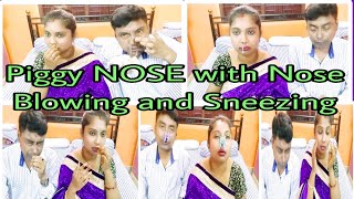 #Piggy Nose 👃 with Nose 👃 Blowing and Sneezing/funny video @Dimpylifestyle/ Bengali /Daily/Vlogs