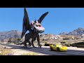 Epic Escape From The Lightnung McQueen Dragon Eater | McQueen vs McQueen Dragon Eater |GTA5