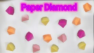 How to make origami paper diamond || How to make paper diamond