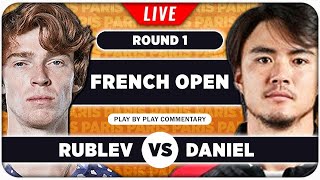 RUBLEV vs DANIEL • French Open 2024 • LIVE Tennis Play-by-Play Stream
