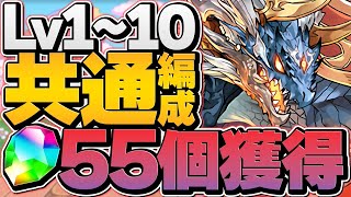 魔法石50個ゲット！LV1-LV10をシヴァドラ共通編成でクリアしよう！代用\u0026立ち回り解説！！11月クエスト【パズドラ】