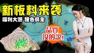 翡翠直播：翡翠直播：高貨原石板料放大漏～從原石到成品，極致性價比！大師加工，打造毛胚手鐲定製新標桿12月12日