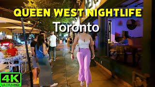 【4K】SATURDAY NIGHT TORONTO NIGHTLIFE WALK LONG WEEKEND LABOUR DAY