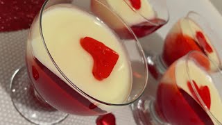 #valantineday Specials Dessert -  #فرنی _فرنی جیلی #توت زمینی#المهلبية