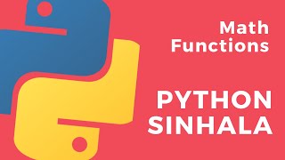 Python Sinhala (Part 31) - Math Functions